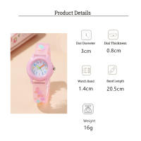 Reloj Para Niñas Con Patrón 3D De Mariposa Moda Casual Estudio Diario Regalo Estudiante Regular Resistente Al Agua - details 0