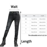 Pantalones De Motociclista Para Mujer Jeans De Carreras Clásicas Resistentes Caídas Para Todas Las Estaciones Impermeables Y Transpirables - details 0