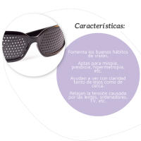 Irisana - Gafas Reticulares - Negro - Montura Pasta - Aptas Miopía, Presbicia e Hipermetropía - Para Cerca y Lejos - Ayudan a Relajar la Tensión Ocular - details 1
