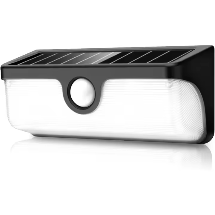 Farolas Solares Exterior Conectables, Aplique Solar con Sensor de Movimiento Activado Sincronizado, Luces LED Exterior Impermeables IP65 para Balcón, Jardín y Garaje - 1