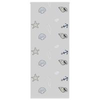 vidaXL Estor enrollable para ducha tela 90x240 cm ancho 86 cm en color Gris claro/Círculos/Adorno y más | protección solar decorativa para ventanas hogar oficina dormitorio fácil de instalar - details 6