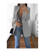Chaqueta De Mujer Estilo Europeo Y Americano Casual Polo Cuello Redondo Ajustada Para Primavera Y Otoño 2024 Polyester Cotton - details 29