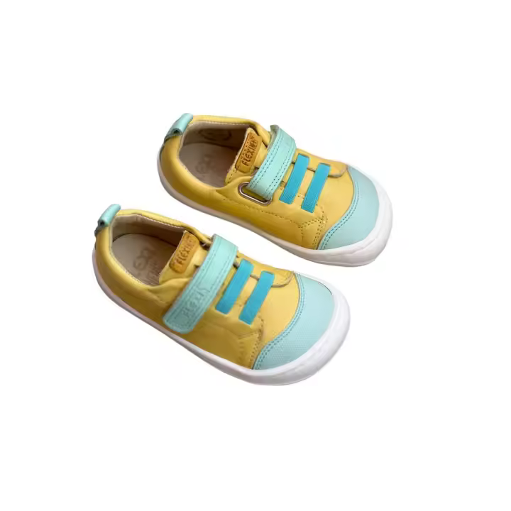 Deportivas respetuosas de piel Flexi Nens amarillo y mint - 1