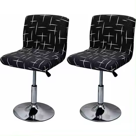 Funda elástico para taburete de bar, Funda para Silla Alta estampada de 2 piezas - 1