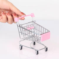 Carro De Supermercado Miniatura Para Niños Juguete De Decoración Doméstica Y Almacenamiento Estilo Moderno Material Metálico Y Plástico - details 3