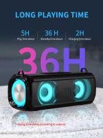 Altavoz Portátil Con Luz LED RGB Y Bluetooth 5.0 EBS-045 Micrófono Integrado Soporte De Tarjeta TF Reproductor De Música Inalámbrico - details 5