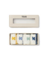 Set 4 calcetines de bebé colores Logo Tous - details 6