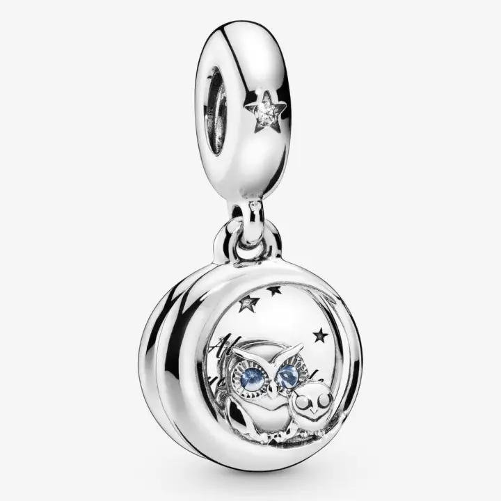 Pandora Charm de Colgante en Plata de Ley Búho a tu Lado 798398NBCB，Incluye Caja Original - 1