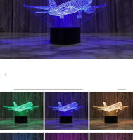 Lámpara De Noche De Avión 3D Iluminación LED Táctil USB Decoración Para Habitación Regalo De Cumpleaños Y Navidad Para Niños Boys - details 2