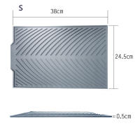 Alfombrilla De Drenaje Para Cocina De Silicona Grande Organizador De Trabajos Para Platos Y Cubiertos Alfombrilla De Secado Para Fregadero Estilo Europeo Eco-amigable - details 1