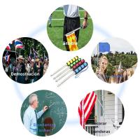 Bastón Telescopio De Bandera Con Correa Y Puntero De Enseñanza Acero Inoxidable Guía Turística De Bandera - details 5