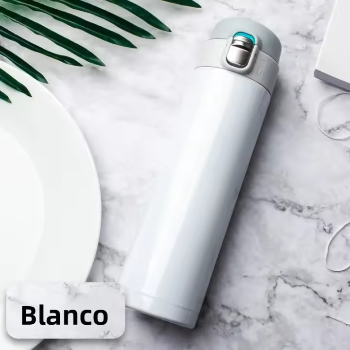 Termo De Acero Inoxidable 500ML Con Cubierta Saltarina Para Café Té Leche Botella Térmica Portátil De Gran Capacidad Con Aislamiento Térmico De 12-24 Horas - 1