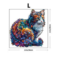 Puzzle De Madera Para Adultos Con Forma De Animal Único Jigsaw Puzzles De Gato Para Familia Y Amigos Juego De Razonamiento Y Memoria - details 5