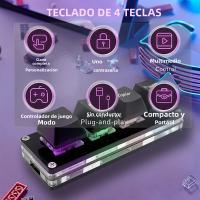 Mini Teclado Mecánico RGB Gaming Con 4 Botones De Selección Todo Copiar Pegar Macro Pad Ctrl a X C V Teclado Inalámbrico Para Desktop Laptop OSU Key - details 4