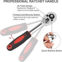 46pcs Set Car Repair Tools Spanner Set, Car Repair Tools Accessories Multifunctional Repair Tool Kit Socket Wrench-Ratchet Torque Wrench and Screwdriver, Portable Car and Bicycle and Motorcycle Repair Tools Pack Portable - details 7
