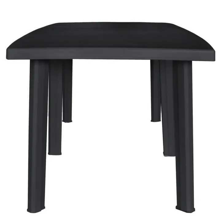 VidaXL Mesa de jardín Florencia 6 personas antracita 72x216x90 cm - 1