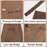 Nueva Moda Del Delantal De Cocina Para Mujer Y Hombre Chef Trabajo Delantal Para Barbacoa Restaurante Bar Tienda Salones De Belleza Estudios Uniforme - details 3