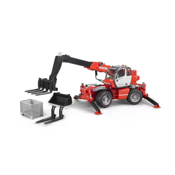 Bruder Manitou MRT 2150 Privilege - Manipuladora Telescópica para Niños - Juguete de Construcción con Funciones Realistas - 1