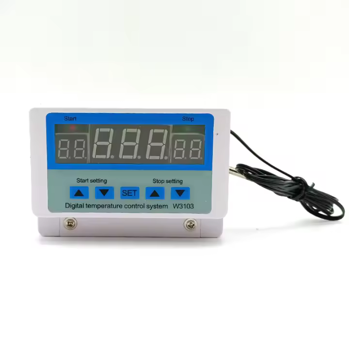 Controlador De Temperatura Digital W3103 Potencia Alta 30A Mostrador Mural DC12/24V AC220V Para Calefacción/Aire Acondicionado Rango -50~110°C - 1