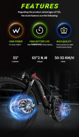 Duotts F26 EU Warehouse 26 pulgadas de alta velocidad Cube asiento Bicicleta Eléctrica 48V 20ah Ciudad adulto Montaña ebike MTB SUSPENSIÓN COMPLETA - details 1