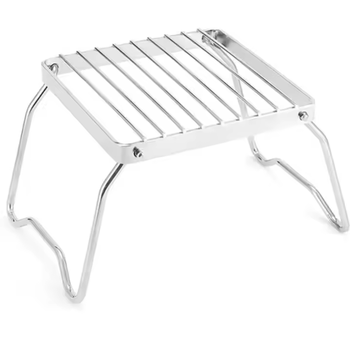 Soporte De Estufa De Acero Inoxidable Para Camping Portátil Y Plegable Mini Juego De Barbacoa Relleno De Horno Soporte Para Olla - 1