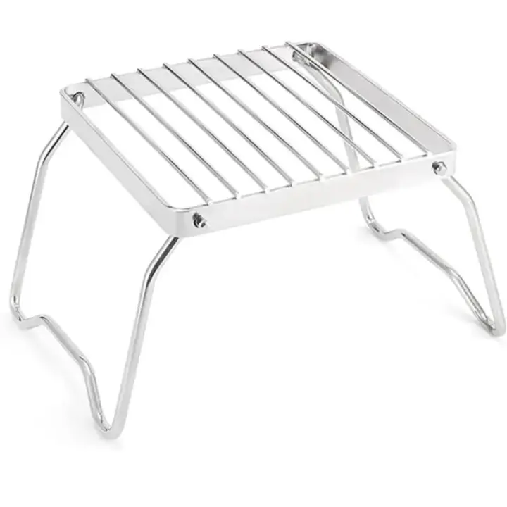Soporte De Estufa De Acero Inoxidable Para Camping Portátil Y Plegable Mini Juego De Barbacoa Relleno De Horno Soporte Para Olla - 1