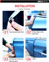 BLALION Sellado De Puerta De Coche 10m Protector De Borde Guardia Universal Para Automóviles Sellado De Resina Antipolvo Aislante De Ruido PVC+Acero - details 5