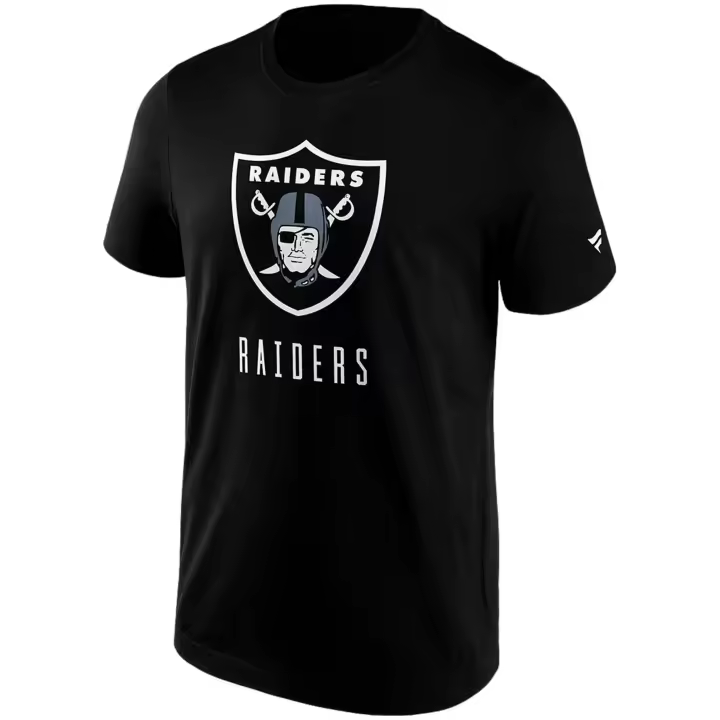 Camiseta de Manga Corta Fanatics Raiders para hombre en color negro - 1