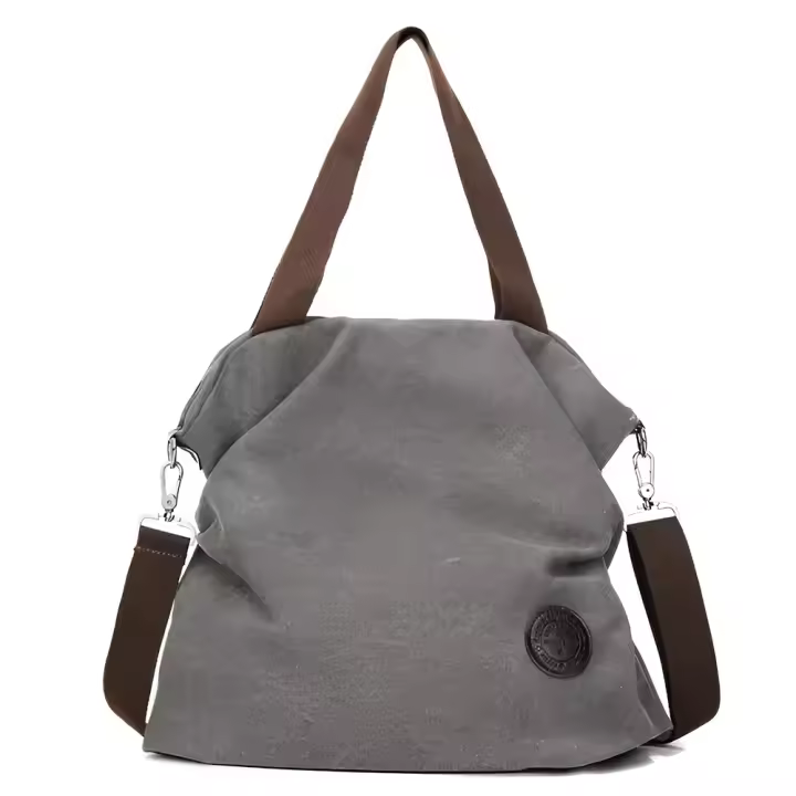 Bolso de mano informal europeo y americano para mujer, bandolera de hombro portátil de lona Simple, bolso cruzado de gran capacidad - 1