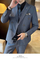 Traje De Boda Casual Para Hombre 2025 Doble Breasted 3/2 Piezas Estilo Regular Con Pantalones Sensación Alta Polyester Para Wedding - details 14