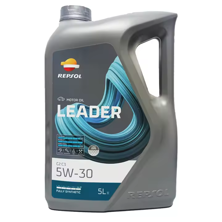 Aceite Repsol Leader 5W30 C2/C3 5 L - Lubricante Sintético para Motores Gasolina y Diésel - 1