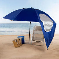 AKTIVE, Sombrilla playa grande, 240 cm, Protección UV50, Mástil acero, Regulable en altura, Tejido poliéster, Funda transporte, Sombrilla para la playa, Sombrillas grandes, Sombrilla playa grande - details 1