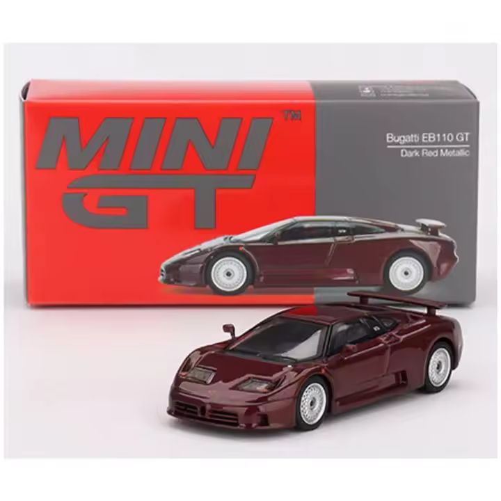 Mini GT Bugatti EB110 GT 1995 Dark Red Metallic - 1