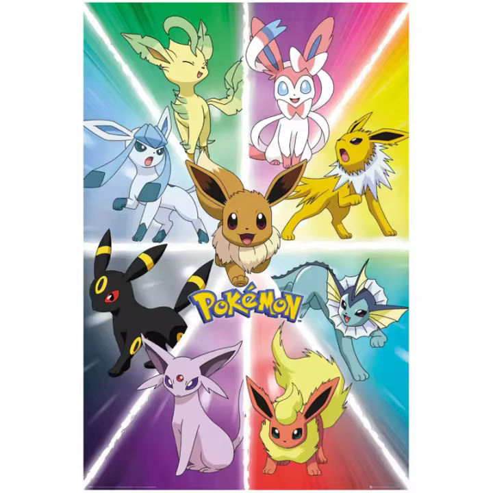 Poster Pokémon Eevee Evolution, 91,5 x 61 cm - 1
