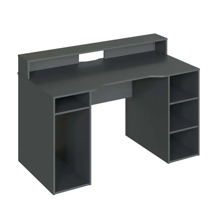 Mesa Escritorio Gamer Ozone Color Gris Reversible 136x88x67 cm - 1
