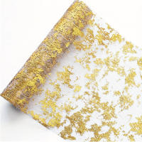 Bandera De Mesa De Fiesta De Cumpleaños Y Boda Con Reluciente Dorado Decoración De Mesa Teléfono Mesh Térmico Material Poliéster/Celulosa - details 5