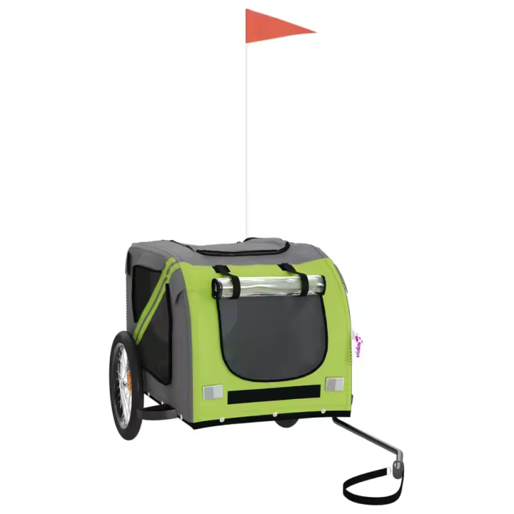 vidaXL Remolque de bicicleta mascotas hierro tela Oxford 133.5 x 69 x 73.5 cm Multicolor - 1