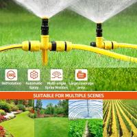 Aspersor de Jardín, 3 piezas, System de rociador de Riego Automático giratorio de 360 Grados, aspersor de Agua de jardín ajustable para Regar plantas de jardín - details 0
