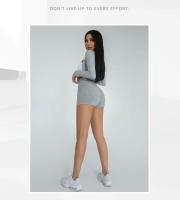 Shorts De Running Para Mujer HELIAR Cintura Alta A-line Delgados De Punto Estilo Casual Verano Slim Bodycon Trousers - details 12
