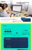 Teclado Bluetooth Logitech K380 Portátil Ultrafino Para Oficina Y Laptop Teclado Inalámbrico Universal Sin Retroiluminación Con USB - details 2
