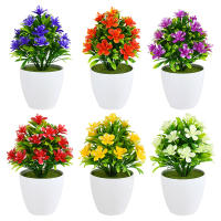 1pc Artificial Potted Plant Small Bonsai Flowers Pot Simulated Tree Ornaments Decoración Para Mesa De Oficina Hotel Hogar Boda - details 4