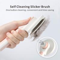Cepillo para perro, cepillo de pelo muerto autolimpable para gato perro de pelo largo y corto para eliminar eficazmente hasta el 95% de pelo muerto y pelo Tomentose Undercoat Tangles Dead - details 1