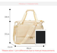 Bolsa De Gimnasio Grande Para Mujer Con Separador Seco Y Humedo Bolsa De Viaje Impermeable Con Bolsillo Para Zapatos Bolsa Deportiva De Yoga Portátil De Oxford - details 1