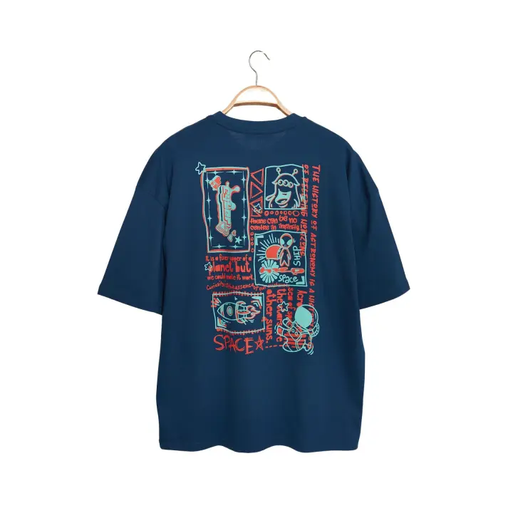 Trendyol Green Oversize/Wide Cut 100% Cotton Back Printed Short Sleeve T-Shirt Tmnss23Ts00168 - 1