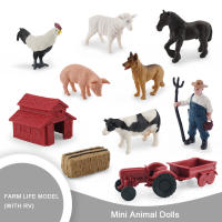 Modelos Miniatura De Animales Muebles Pollo Pato Ganso Vaca Estatua Educativa Juego De Juguetes Para Jardín SandBox Decoración De Hogar - details 8