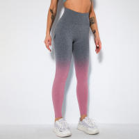 Leggings De Yoga Para Mujer Con Gradiente De Color Y Levantamiento De Glúteos Pantalones De Running Fitness Secado Rápido Talla True Leggings De Cintura Elástica De Nylon - details 35