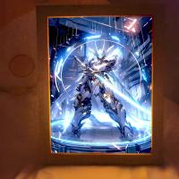 Marco De Fotos Anime Con Luz LED Gundam Figura De Acción Decoración De Habitación Regalo Para Amigo Lámpara Nocturna Tema De Dibujos Animados - details 2