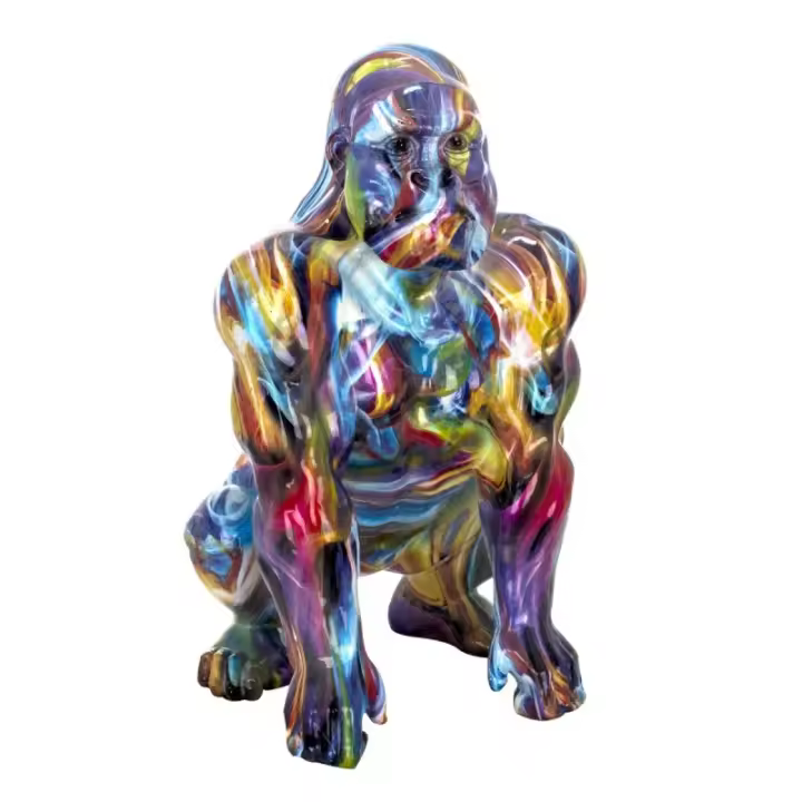 Signes Grimalt By SIGRIS Figura de Mono Multicolor de Resina 48*57*28cm 24162 - 1