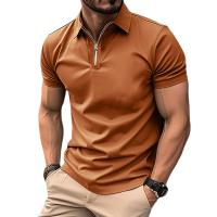 Camisa Polo Hombre Manga Corta Cierre De Cremallera Ligera Para Verano Moda Casual Deporte Jogger Tops Grandes - details 9