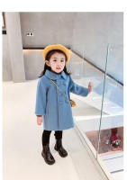 Abrigo De Lana Para Niñas Doble Botón Estilo Invernal Abrigo De Trench Otoño Invierno Ropa Para Niños 2-6 Años Outerwear - details 7